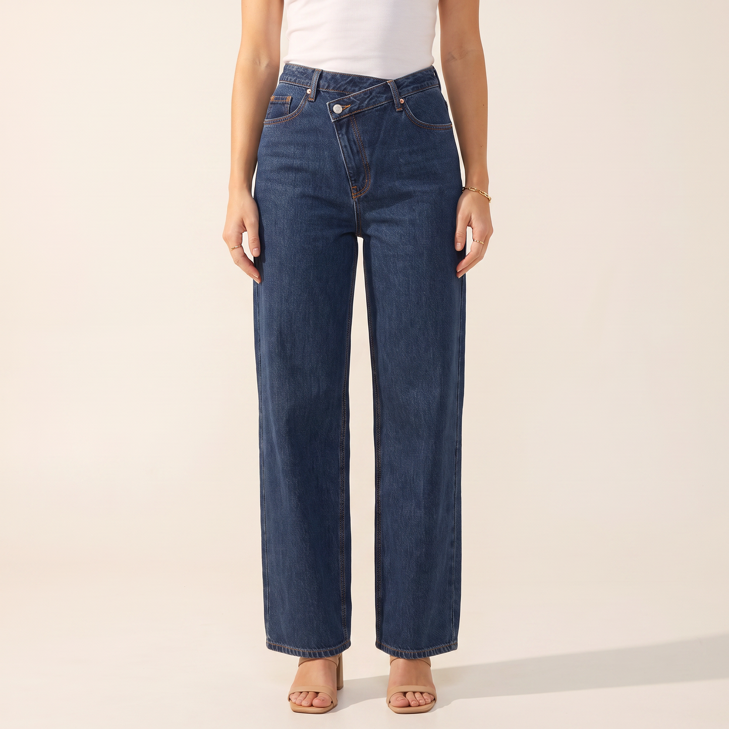 Mireya jeans met asymmetrische taille