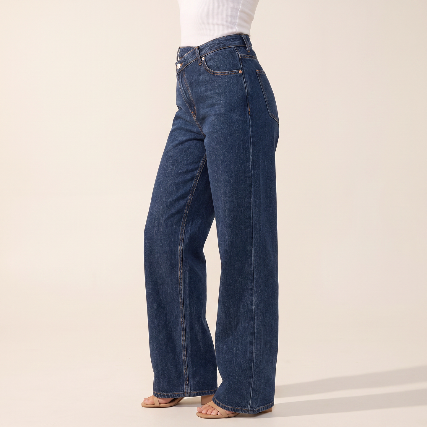 Mireya jeans met asymmetrische taille