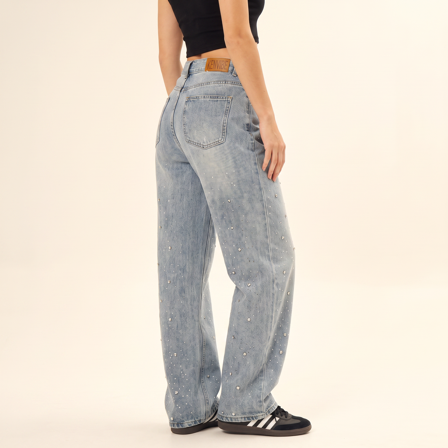 Jett Jeans met Wijde Pijpen en Strassdetails