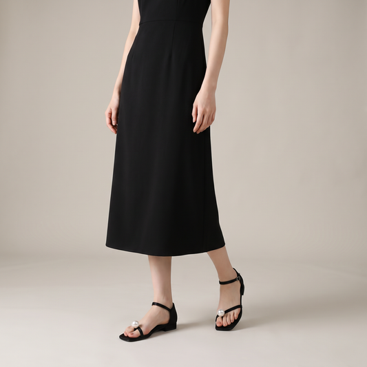 Lenora sandalen met vierkante neus en pareldetail