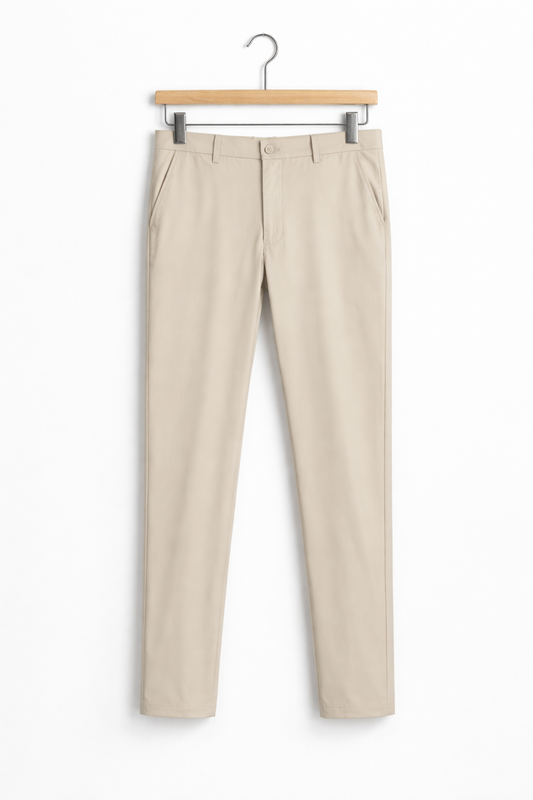 Straight Fit Stretch Tailored Dress Trousers