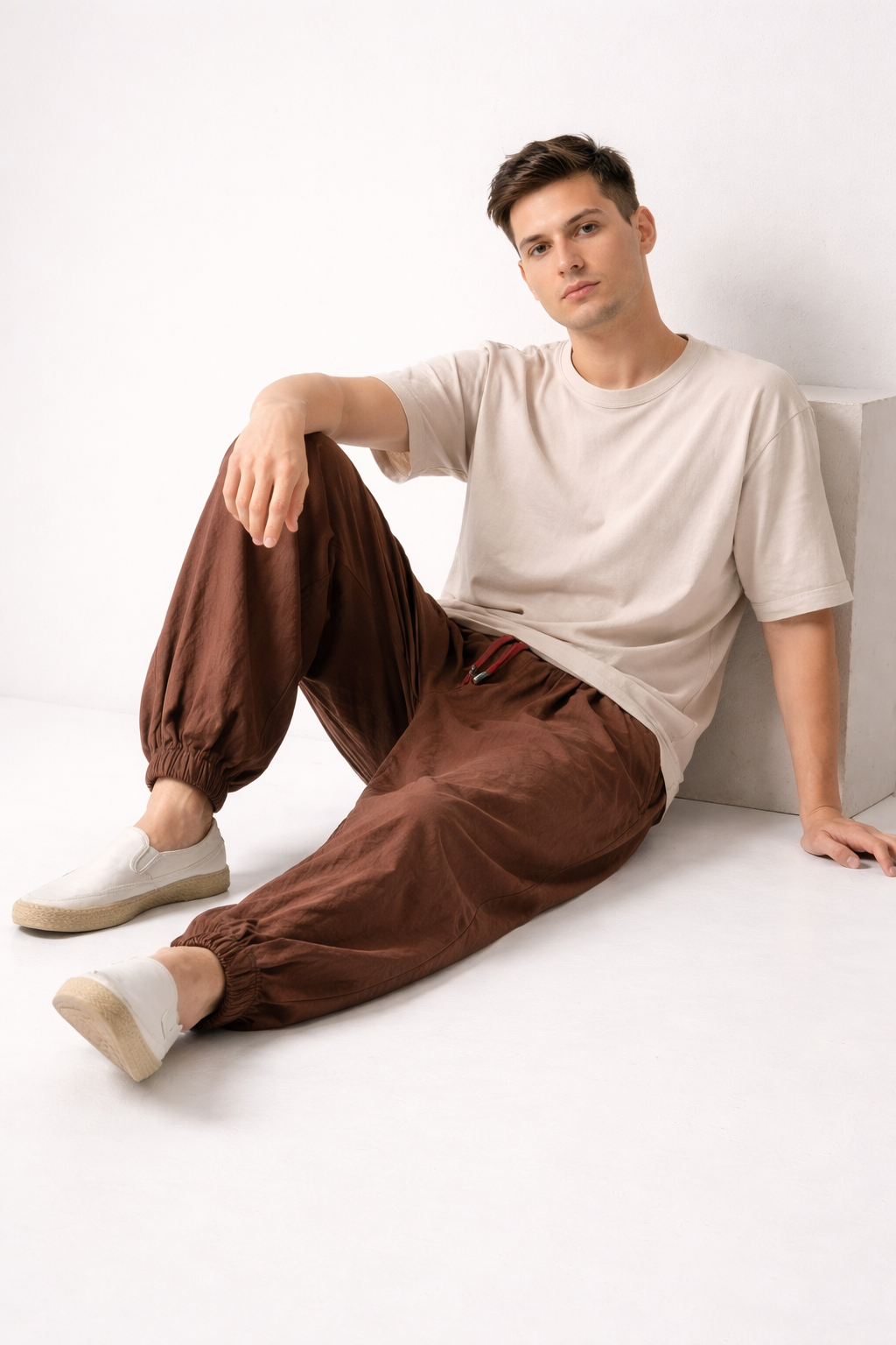 Men’s Home Lounge Pants with Drawstring Waist