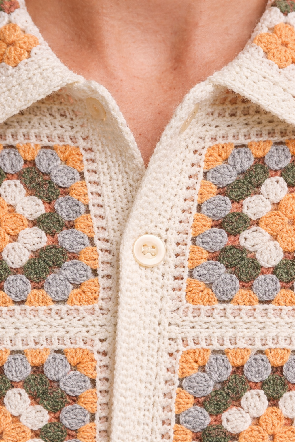 Heritage Grid Crochet Button Shirt