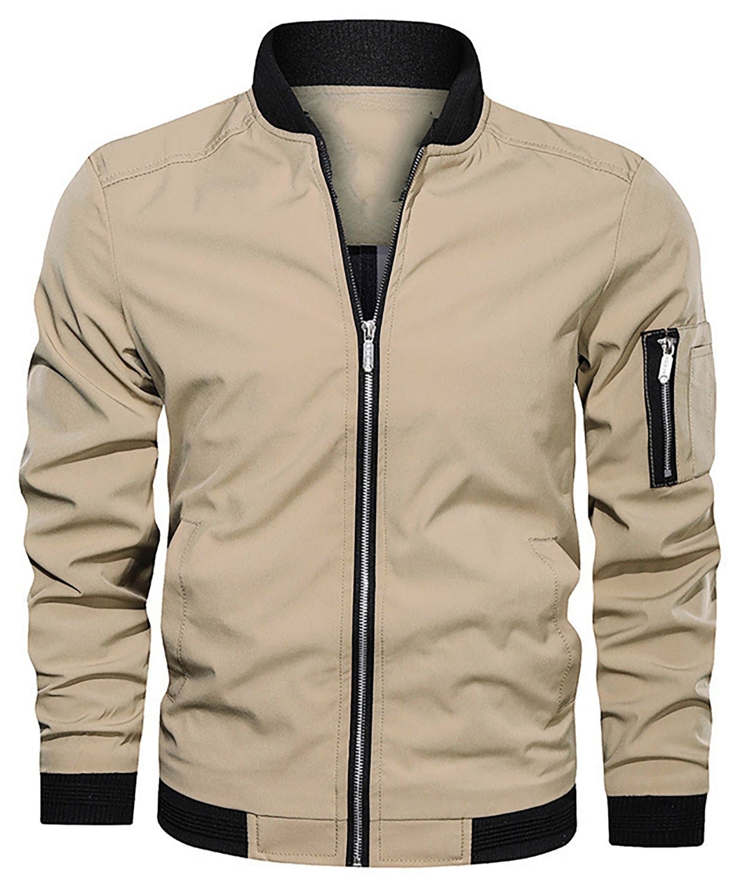 Structured Zip Bomber Jacket
