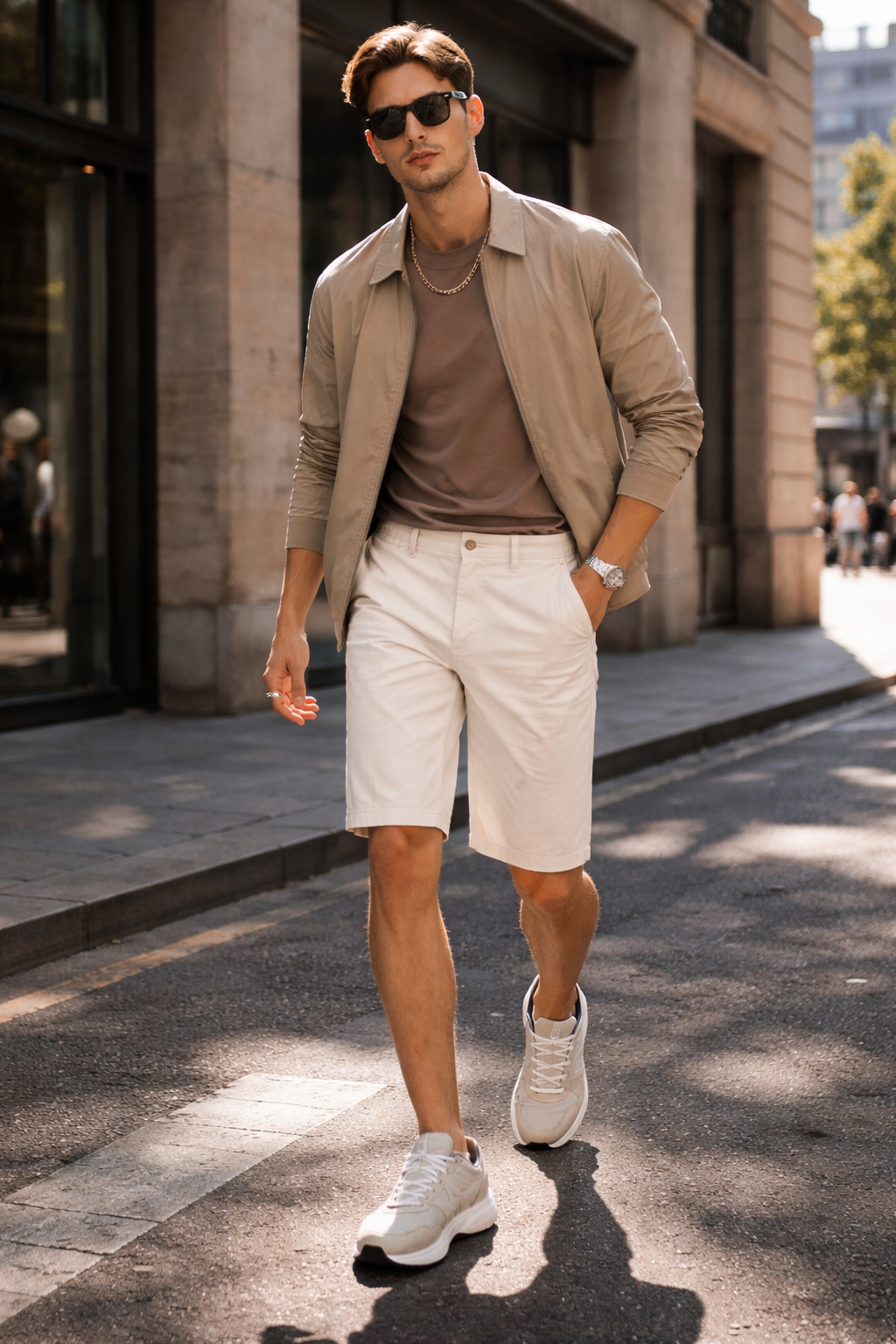 White Wide Leg Denim Jorts