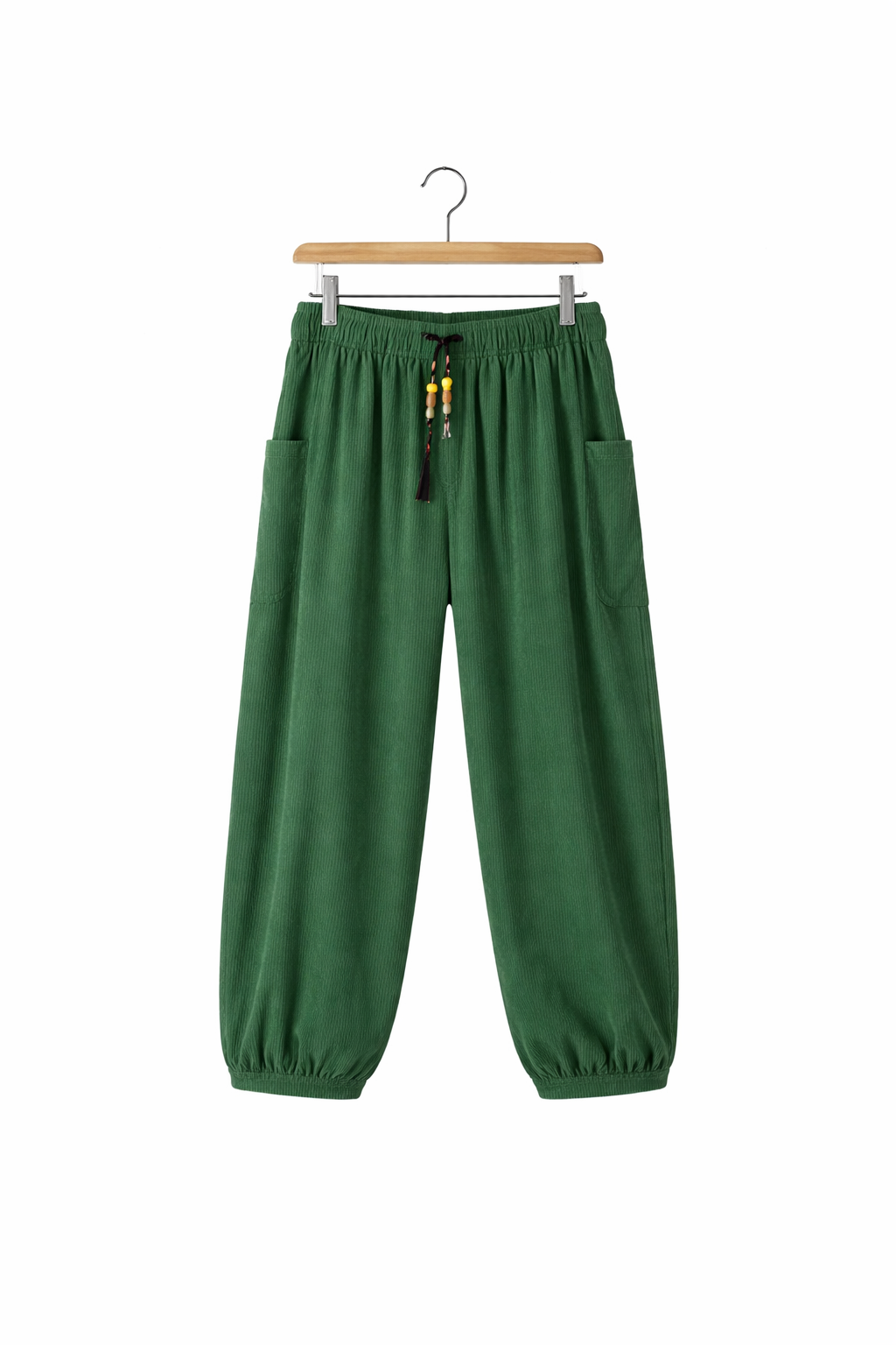 Men’s Home Wide Leg Pants with Drawstring Waist and Cuffed Leg