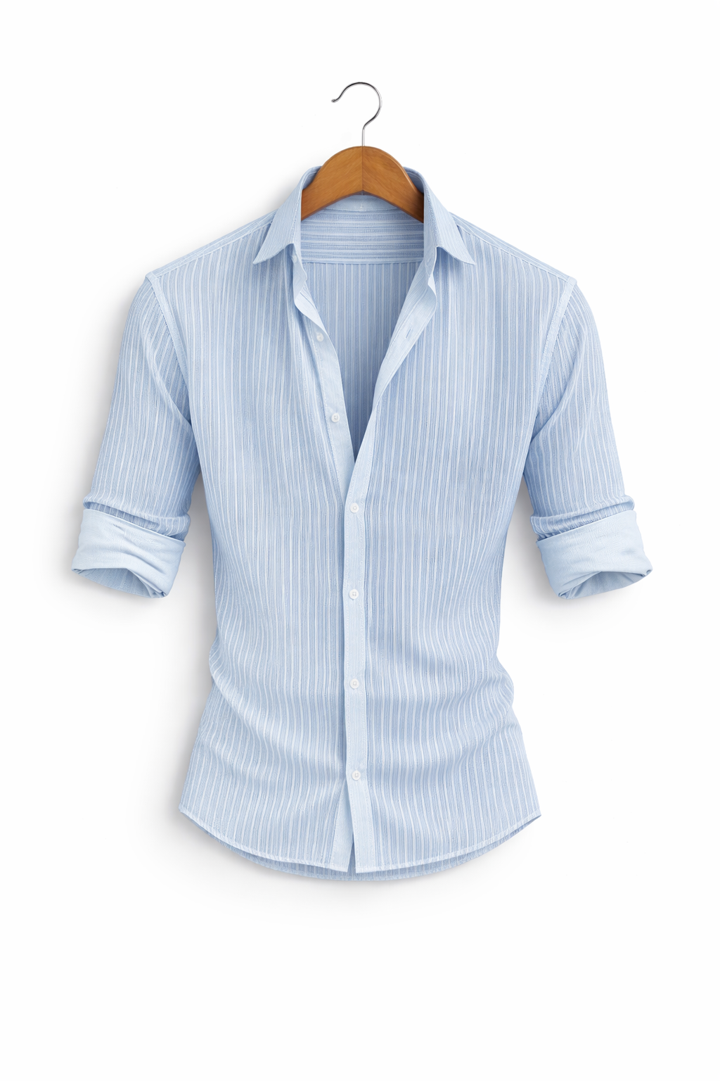 Textured Rib Dress Button Shirt