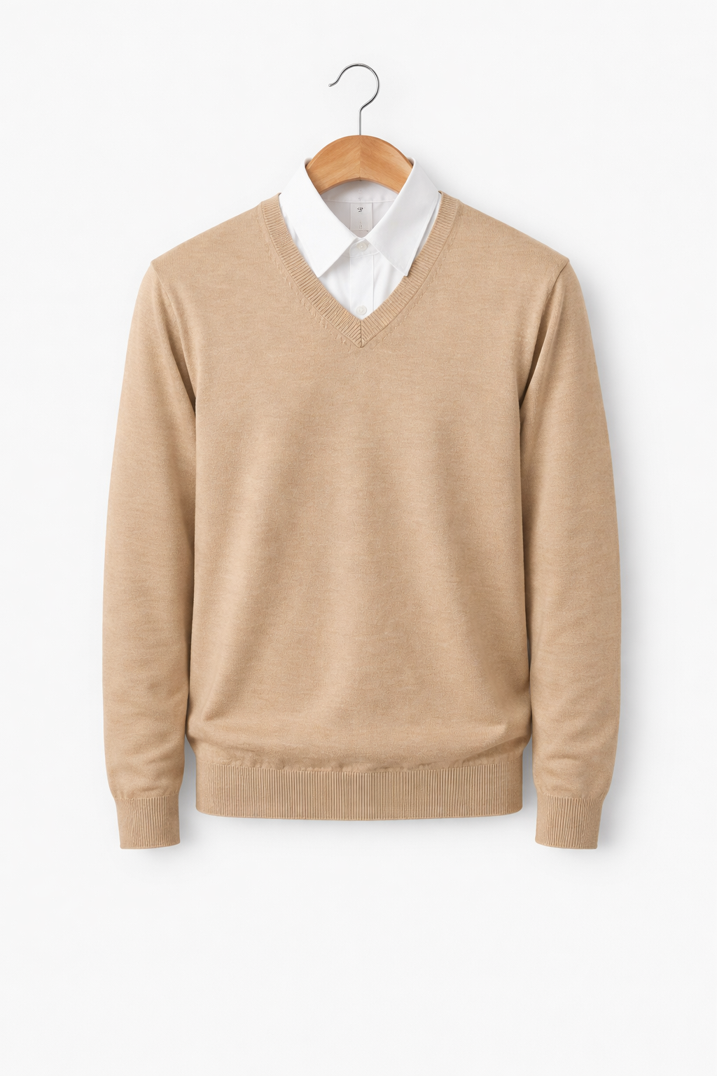 Men’s V-Neck Fine Knit Shirt
