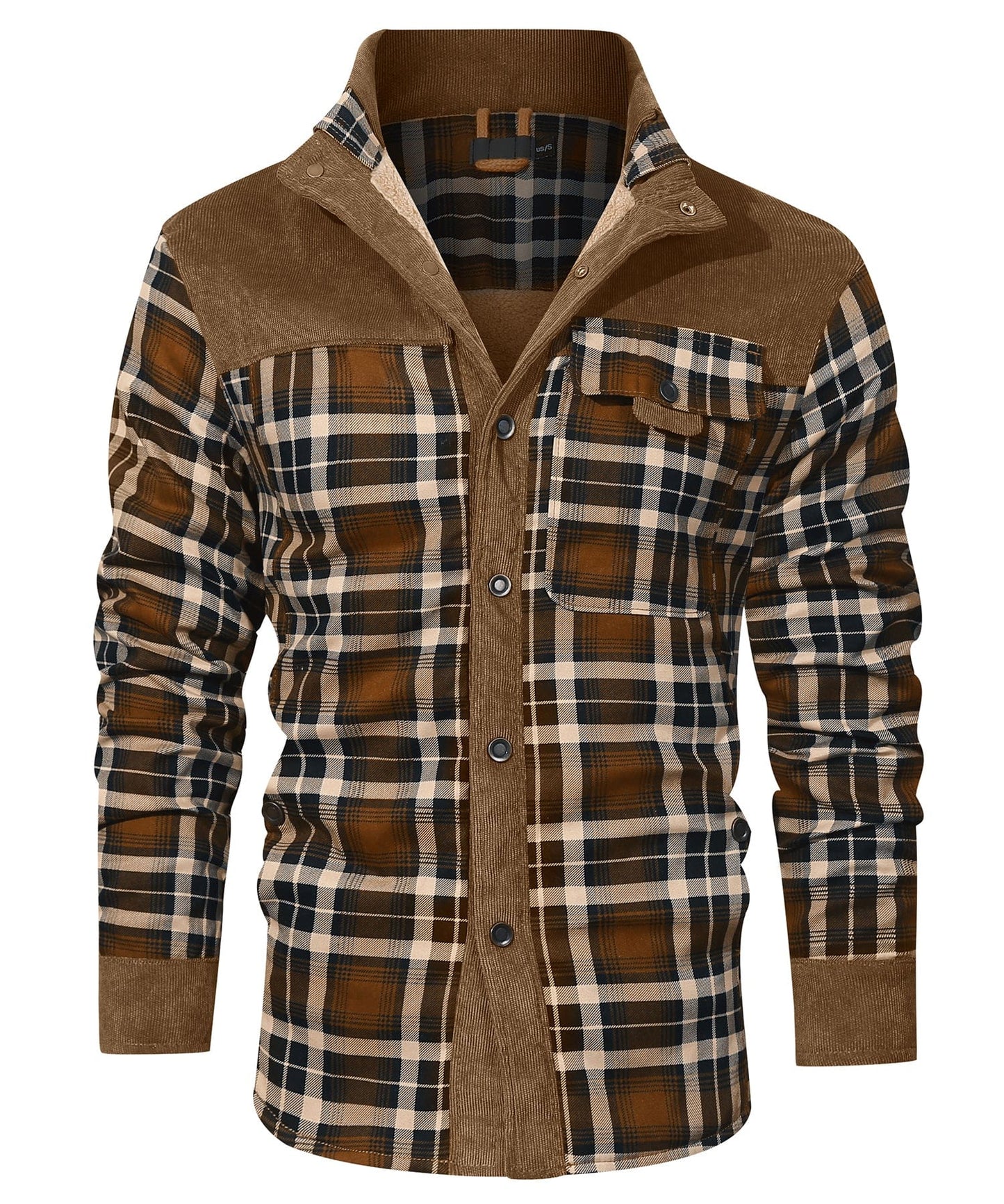 Lined Plaid Shirt Jacket