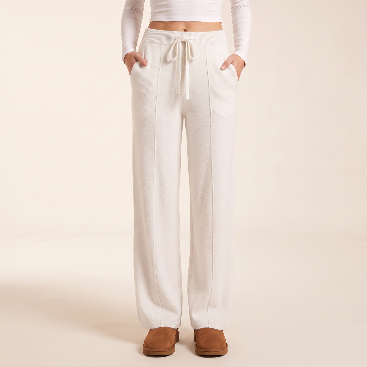 Loravia wijde wollen broek