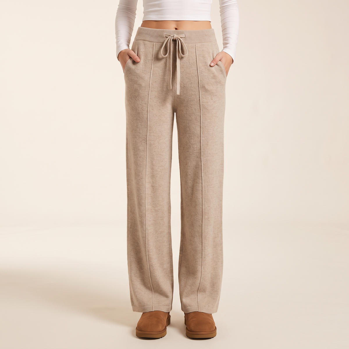 Loravia wijde wollen broek