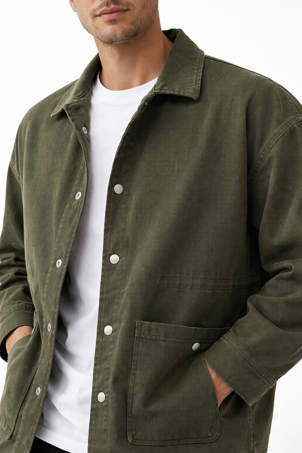 Layered Utility Chore Jacket
