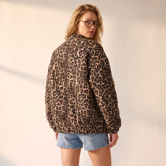 Marzena bomberjack met luipaardprint