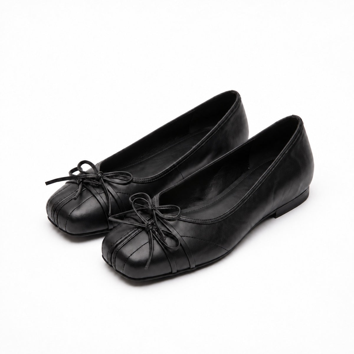 Mavina schoenen met strik en vierkante neus