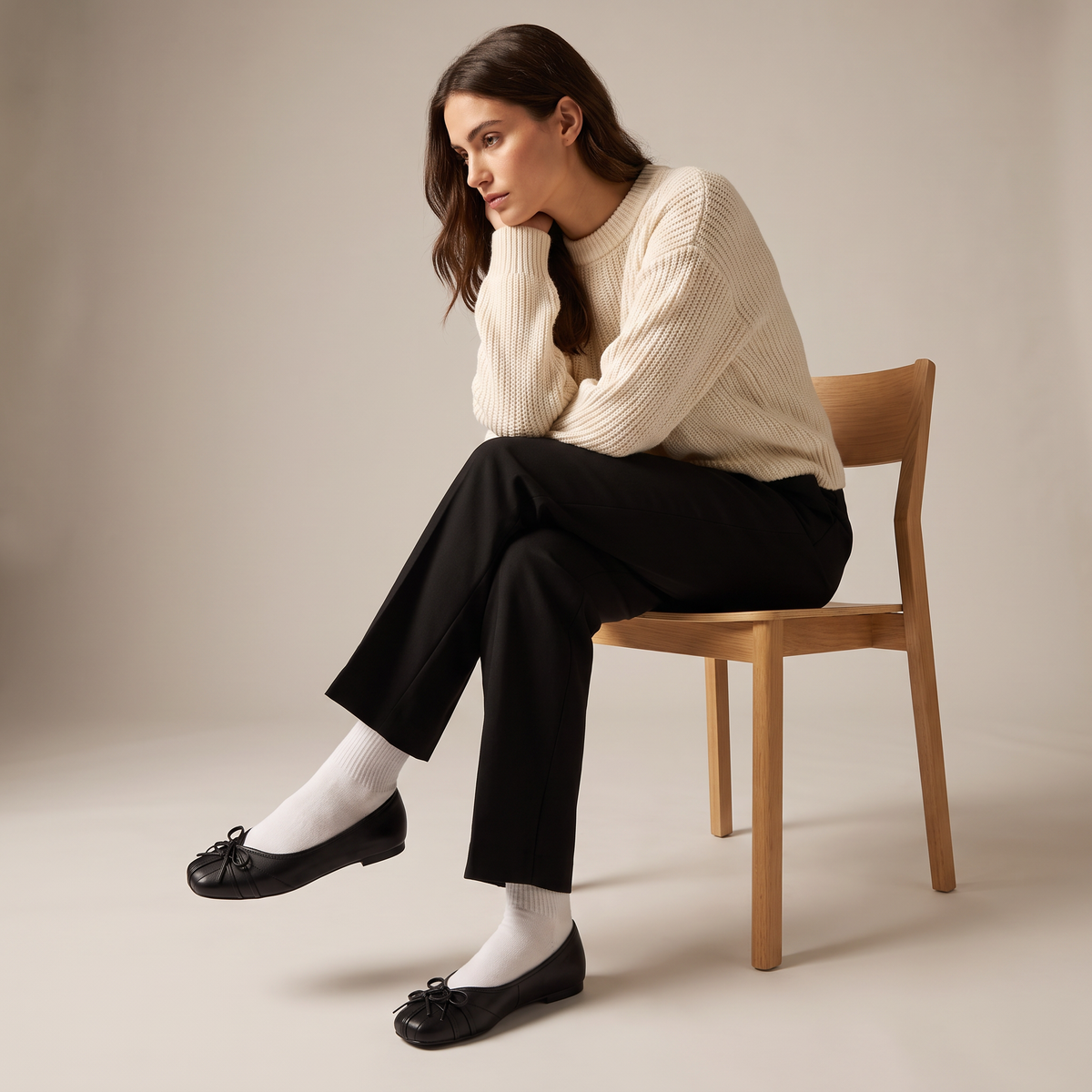 Mavina schoenen met strik en vierkante neus