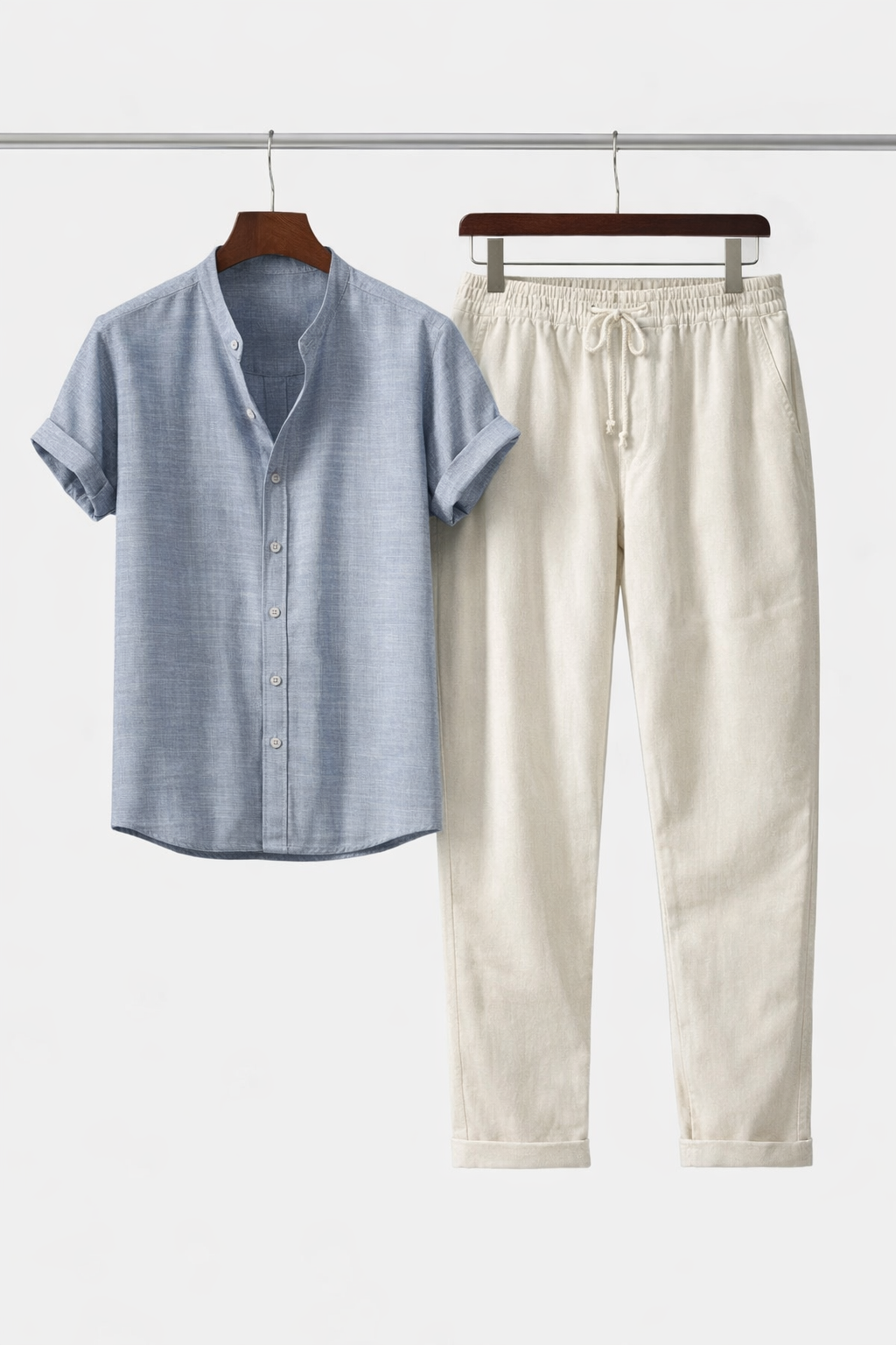 Relaxed Two-Piece Button Shirt Set