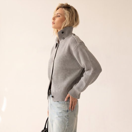 Miresta geribd vest met hoge kraag