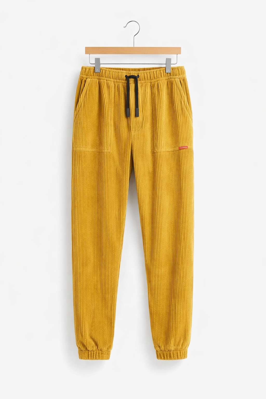 Rib Corduroy Drawstring Jogger Pants