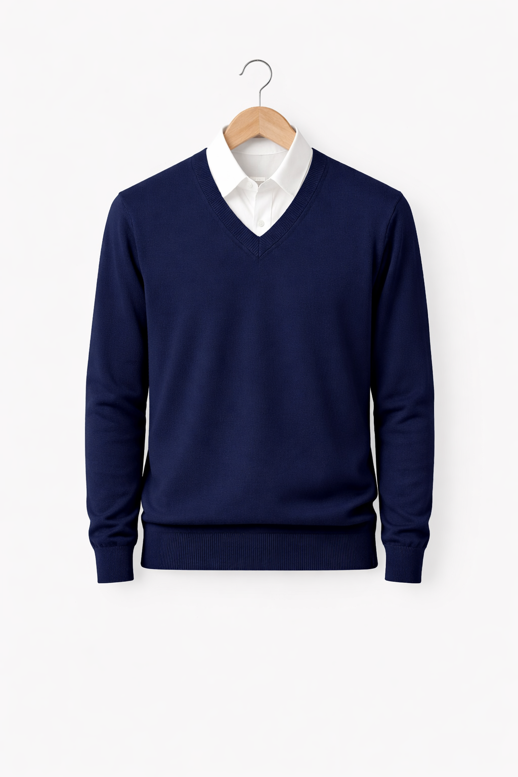 Men’s V-Neck Fine Knit Shirt