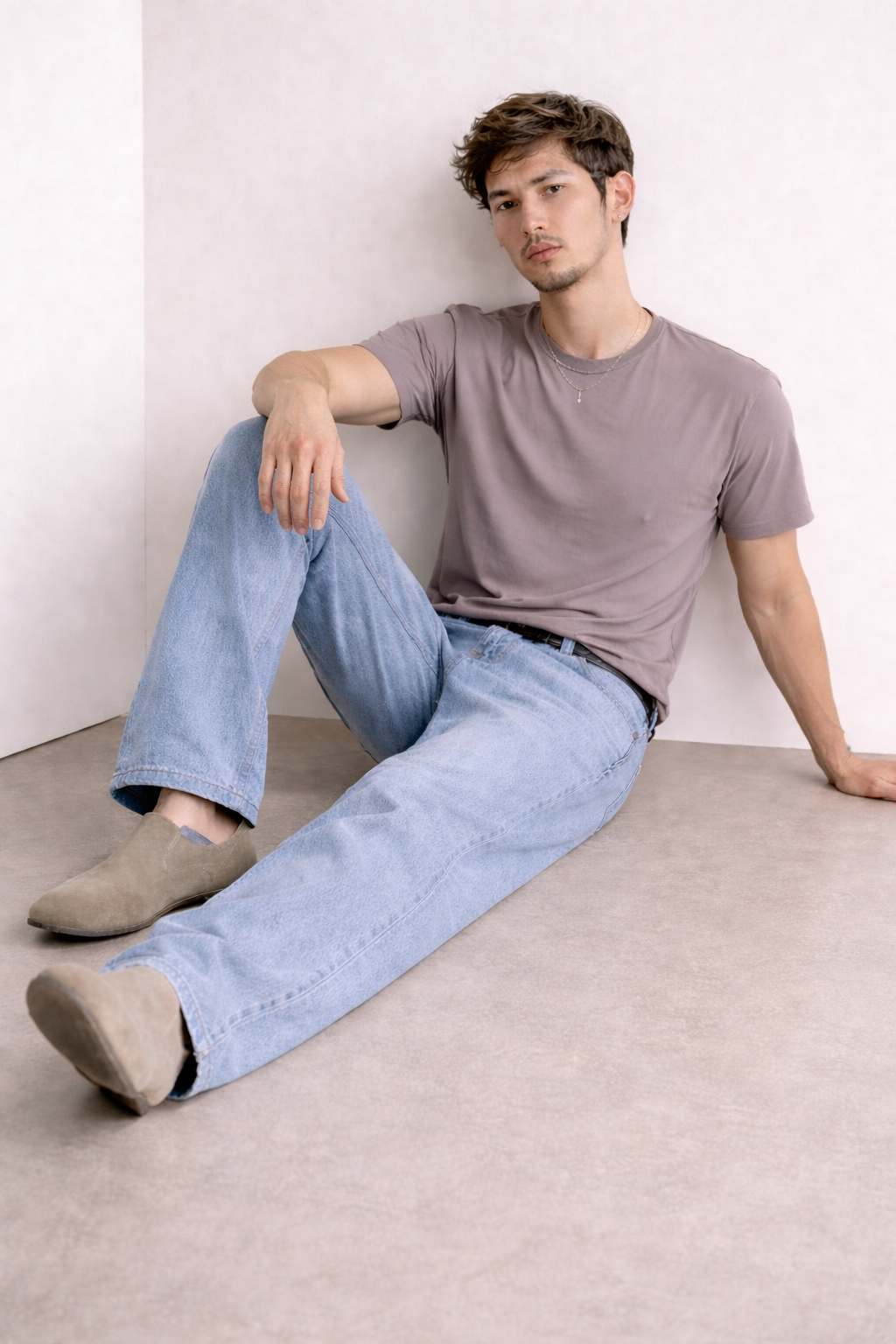 Light Wash Wide-Leg Denim Pant