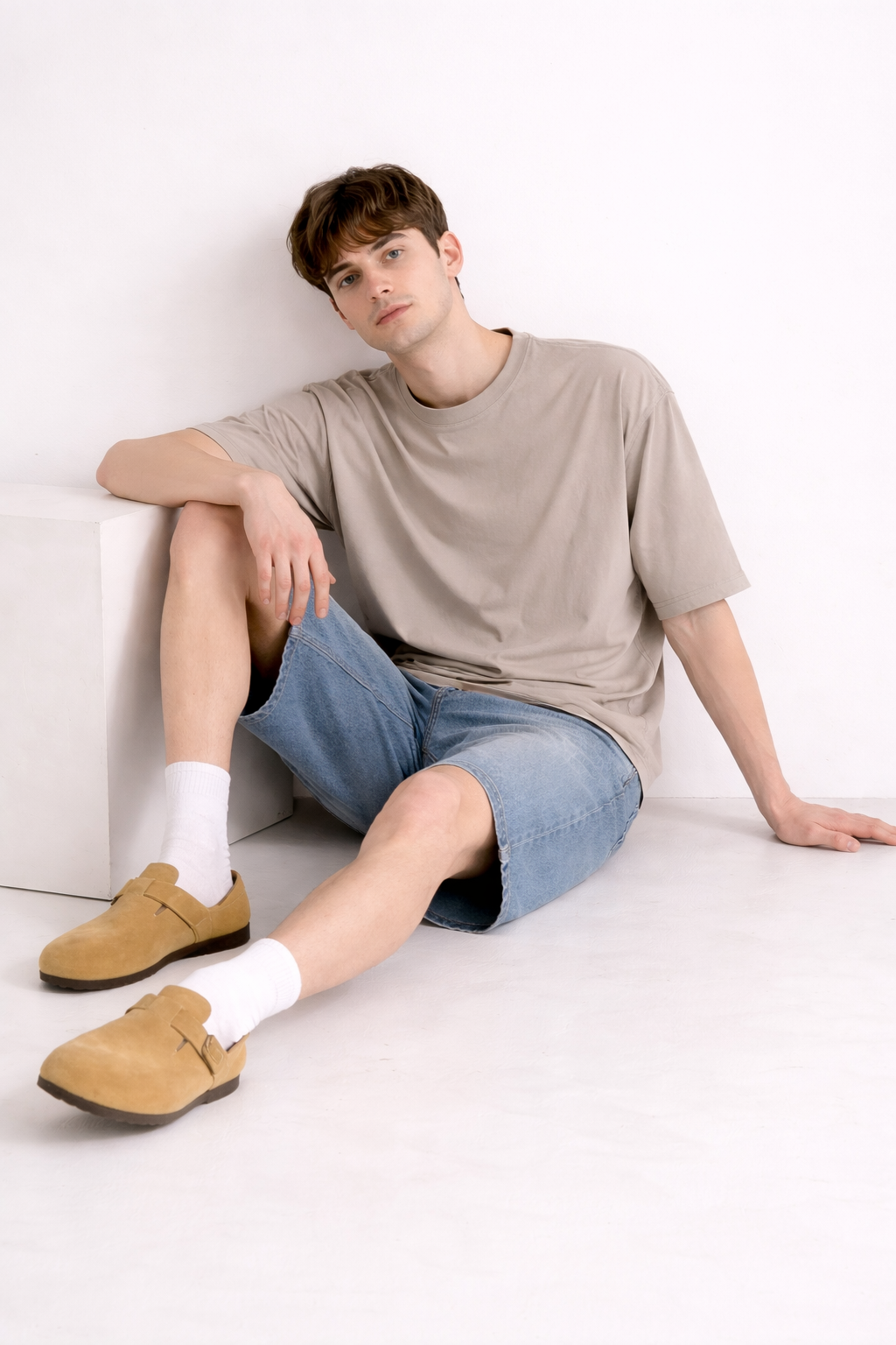 Vintage Wash Relaxed Denim Jorts