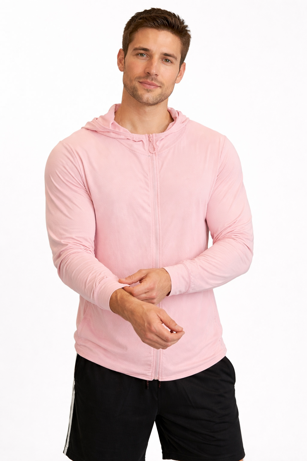 Men’s Zip Training Hoodie Top for Gym and Active Routines
