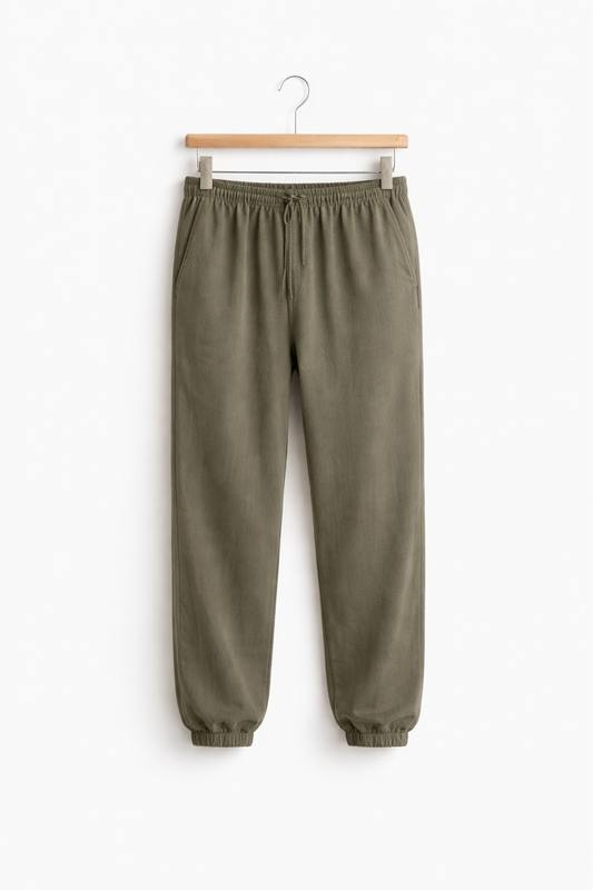Loungebroek met trekkoord en manchetten