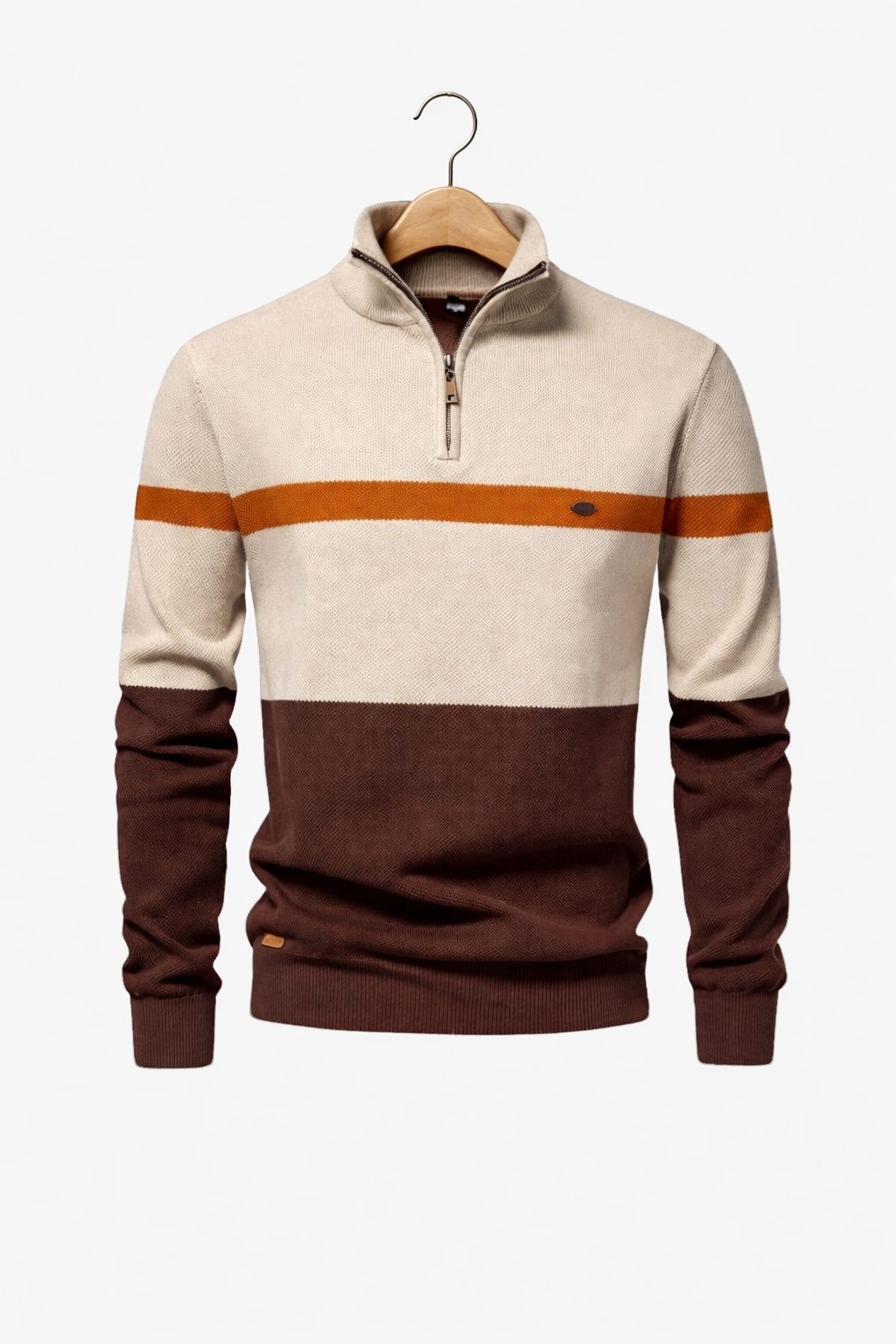 Men’s Colorblock Quarter Zip Knit Shirt