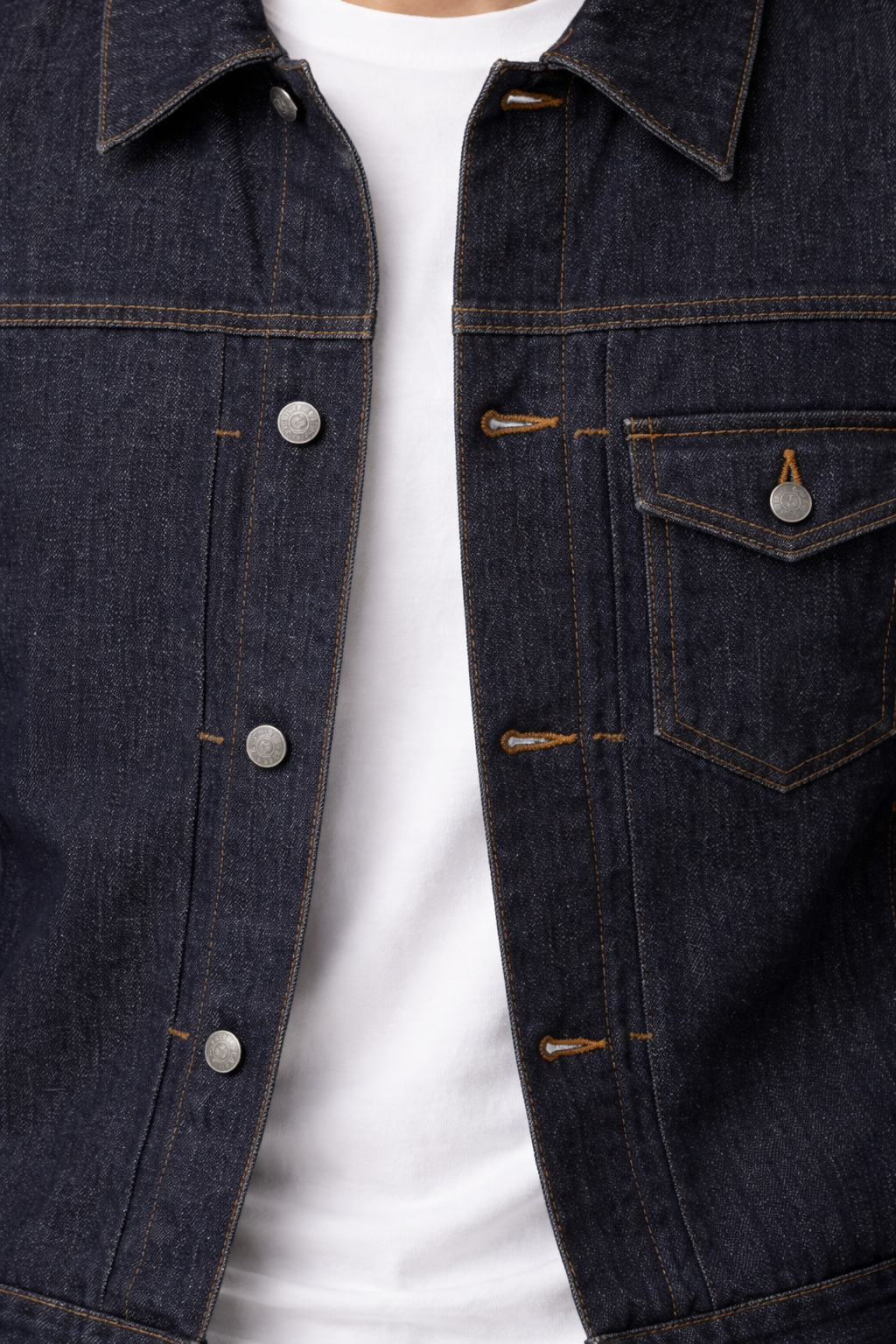 Men’s Dark Raw Denim Jacket