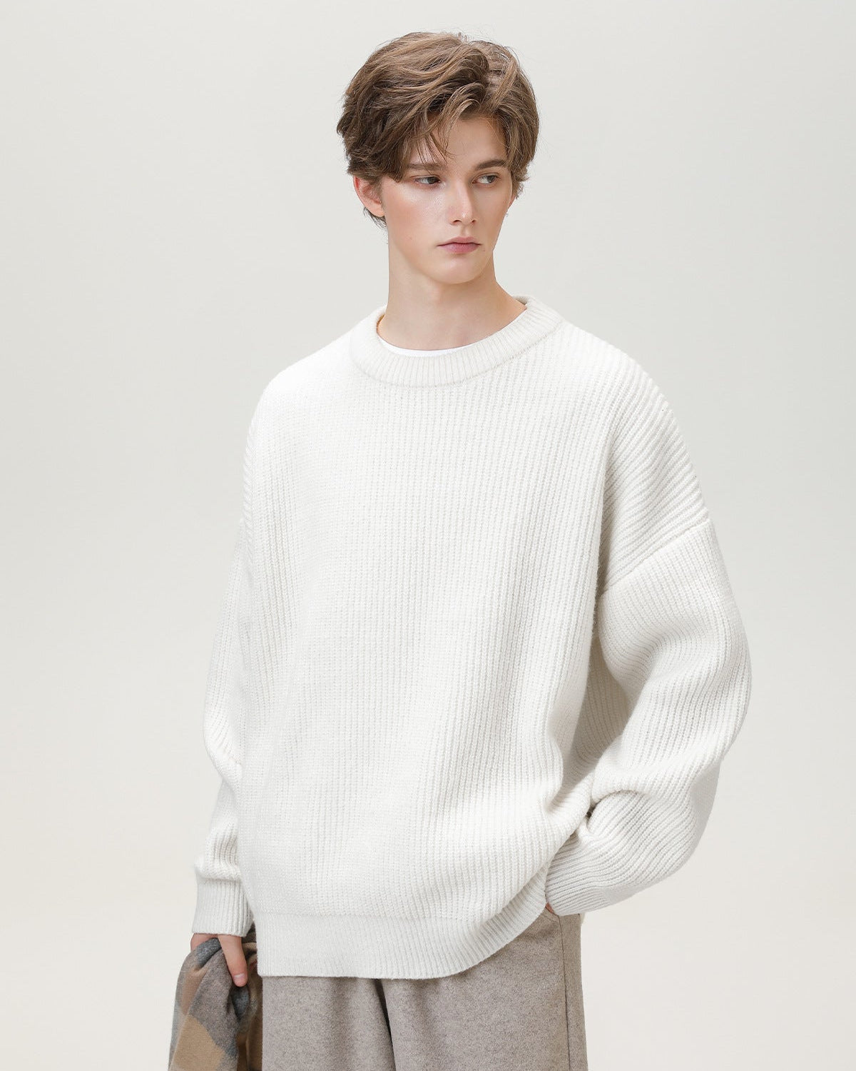 Ribbed Knit Crew