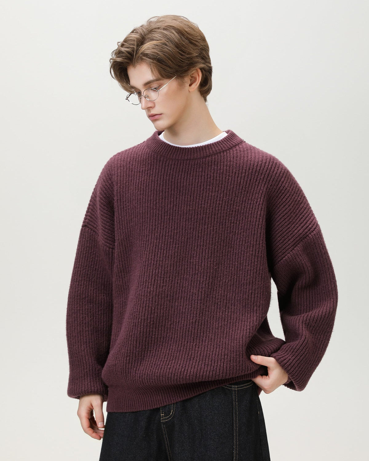 Ribbed Knit Crew