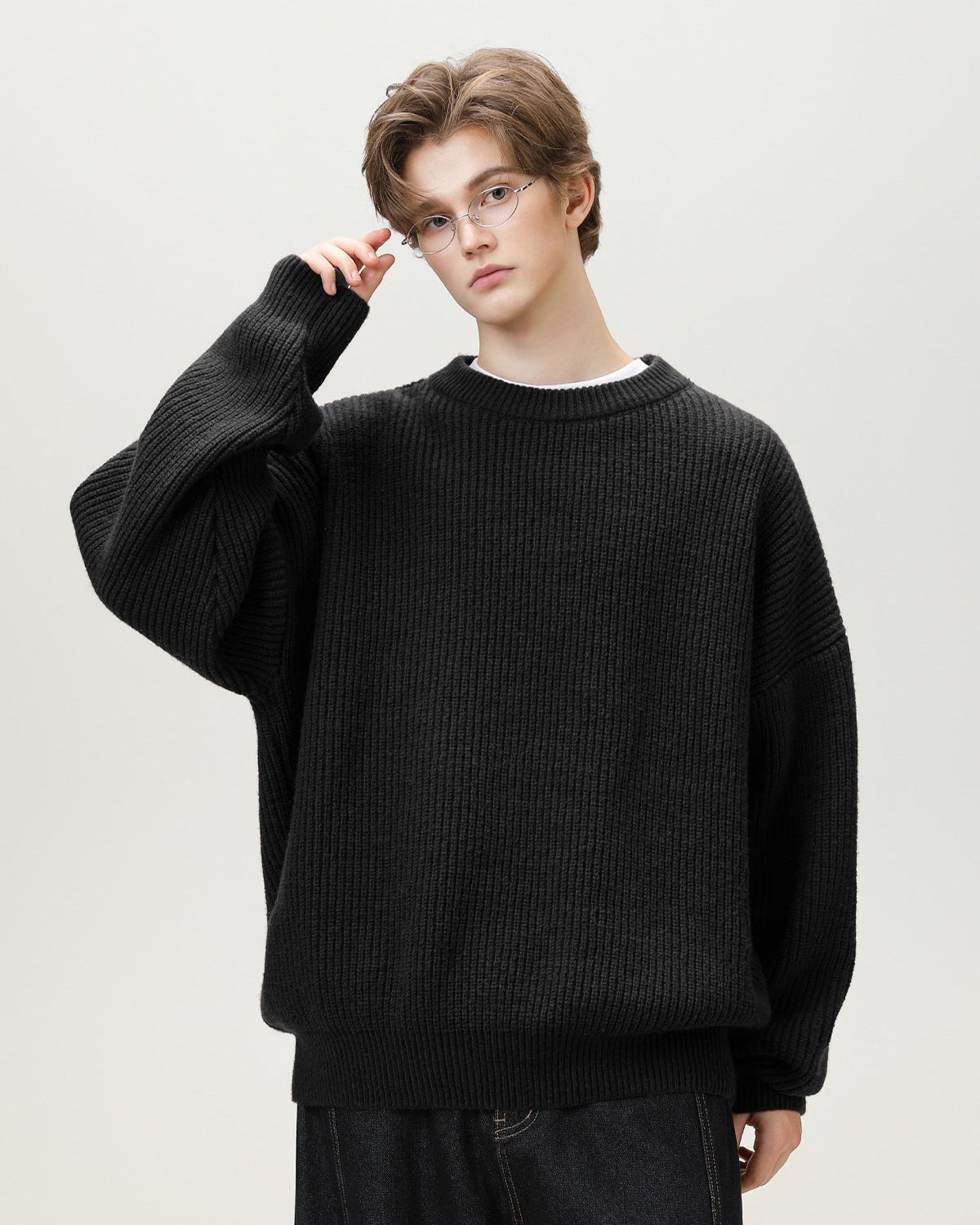 Ribbed Knit Crew