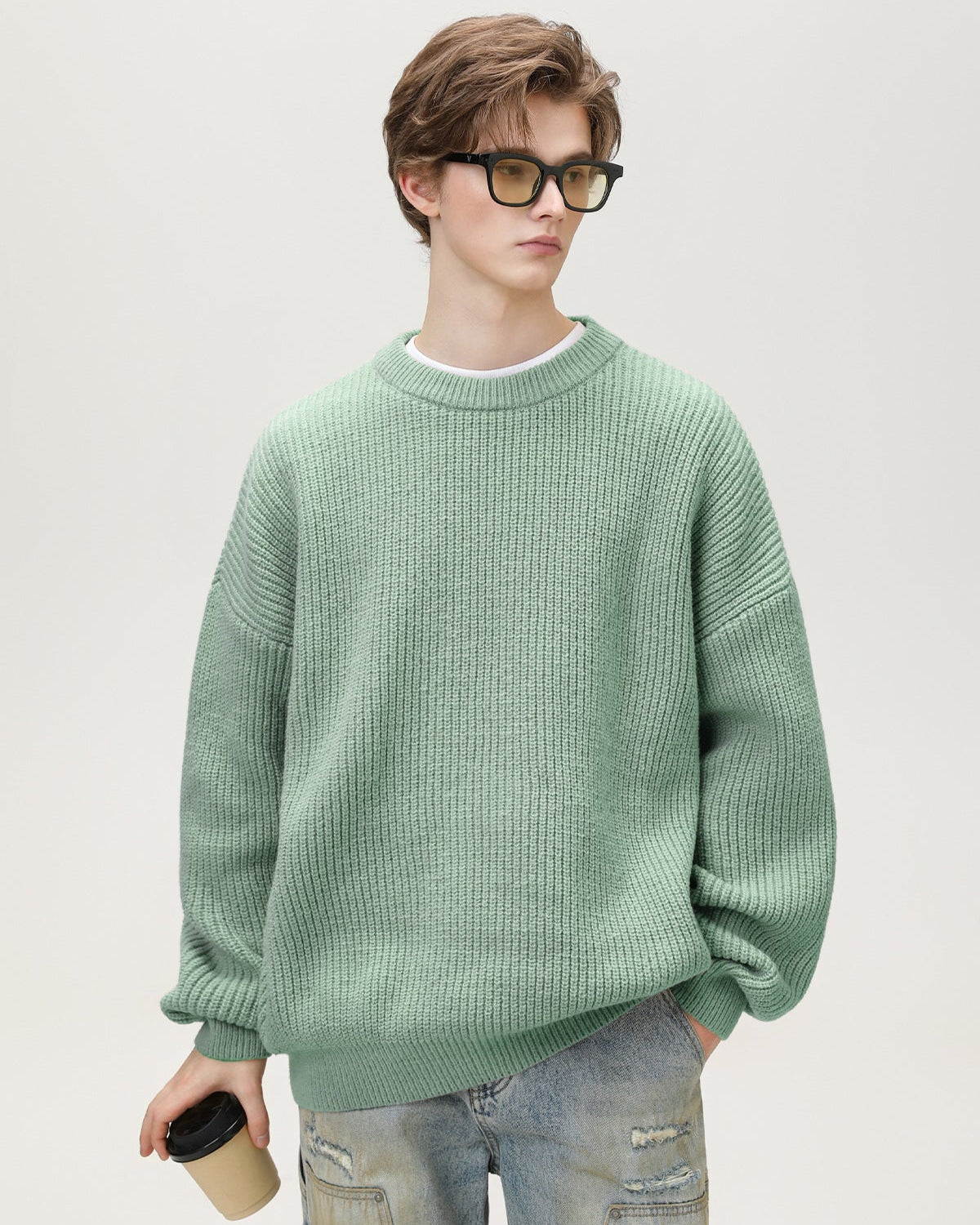 Ribbed Knit Crew