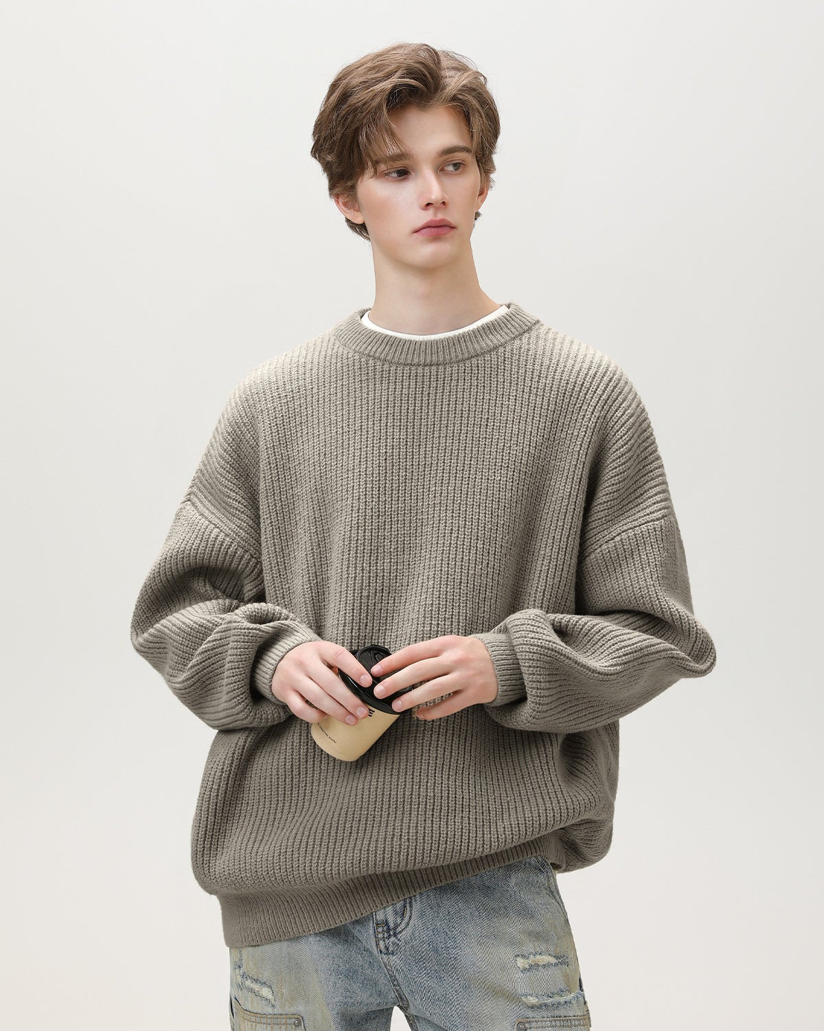 Ribbed Knit Crew