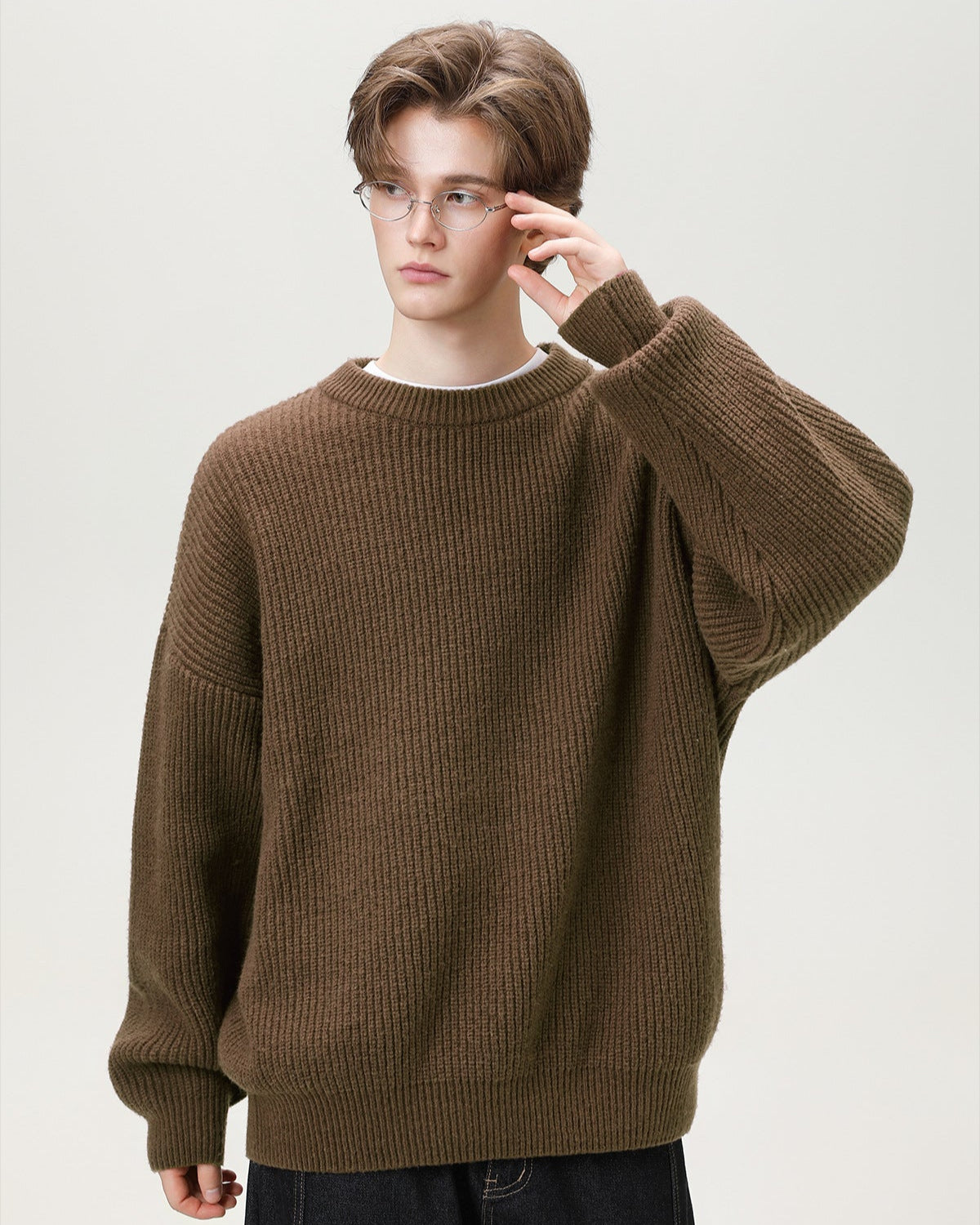 Ribbed Knit Crew