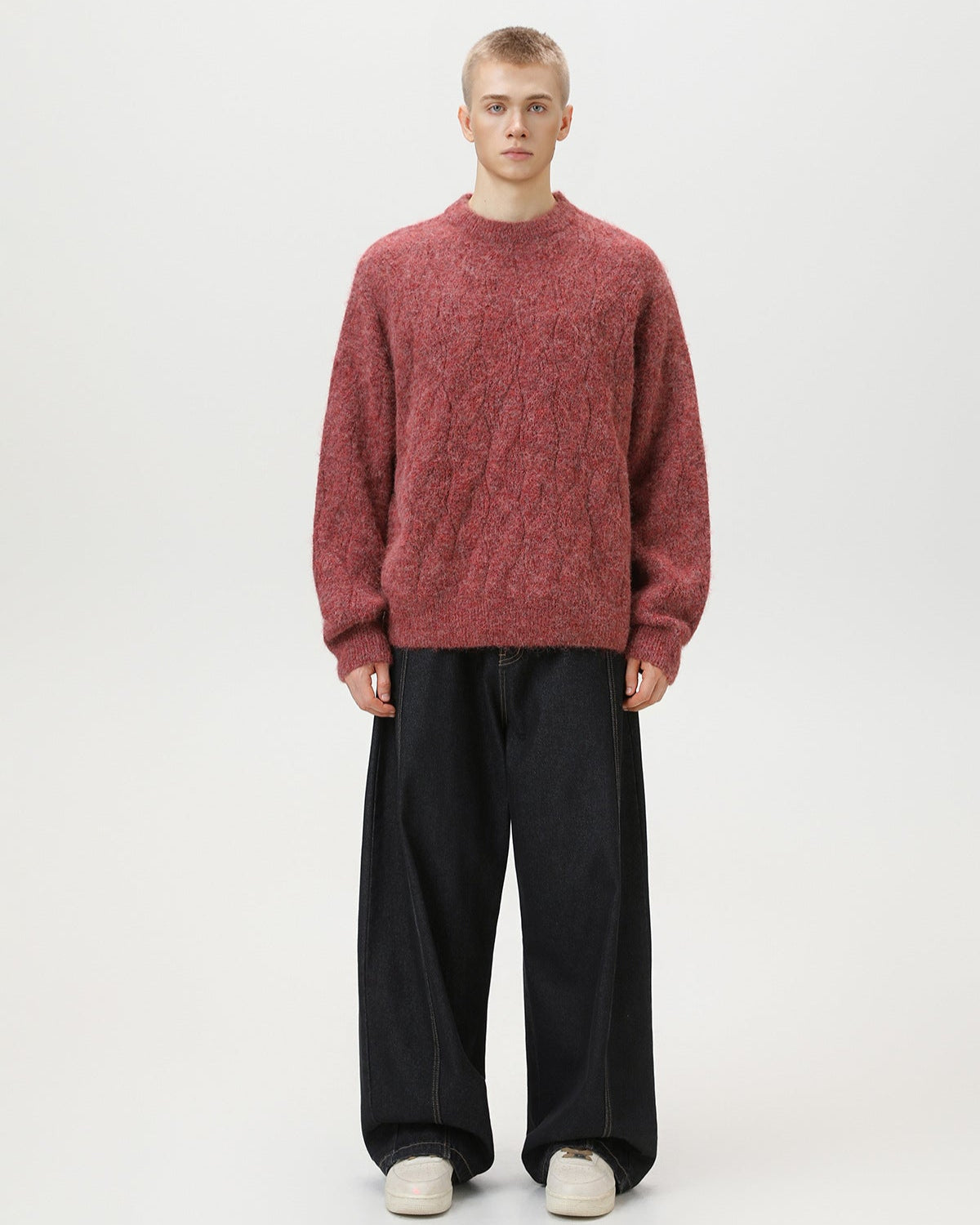 Textured Knit Crew