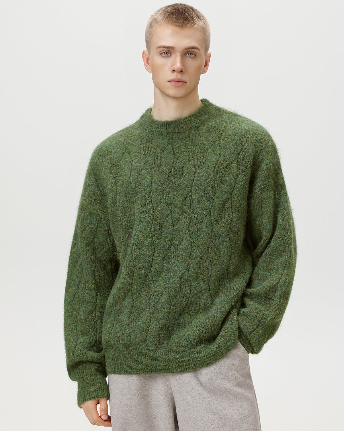 Textured Knit Crew