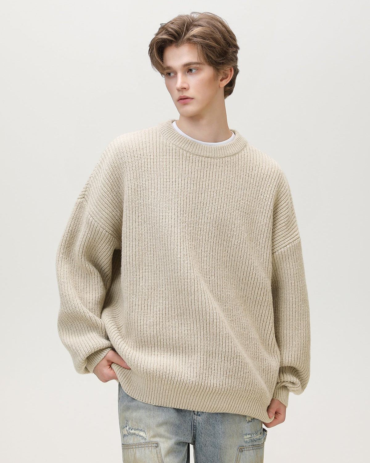 Ribbed Knit Crew