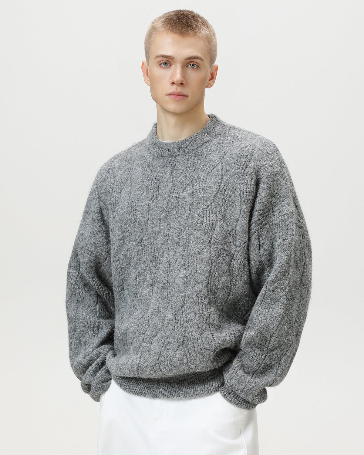 Textured Knit Crew