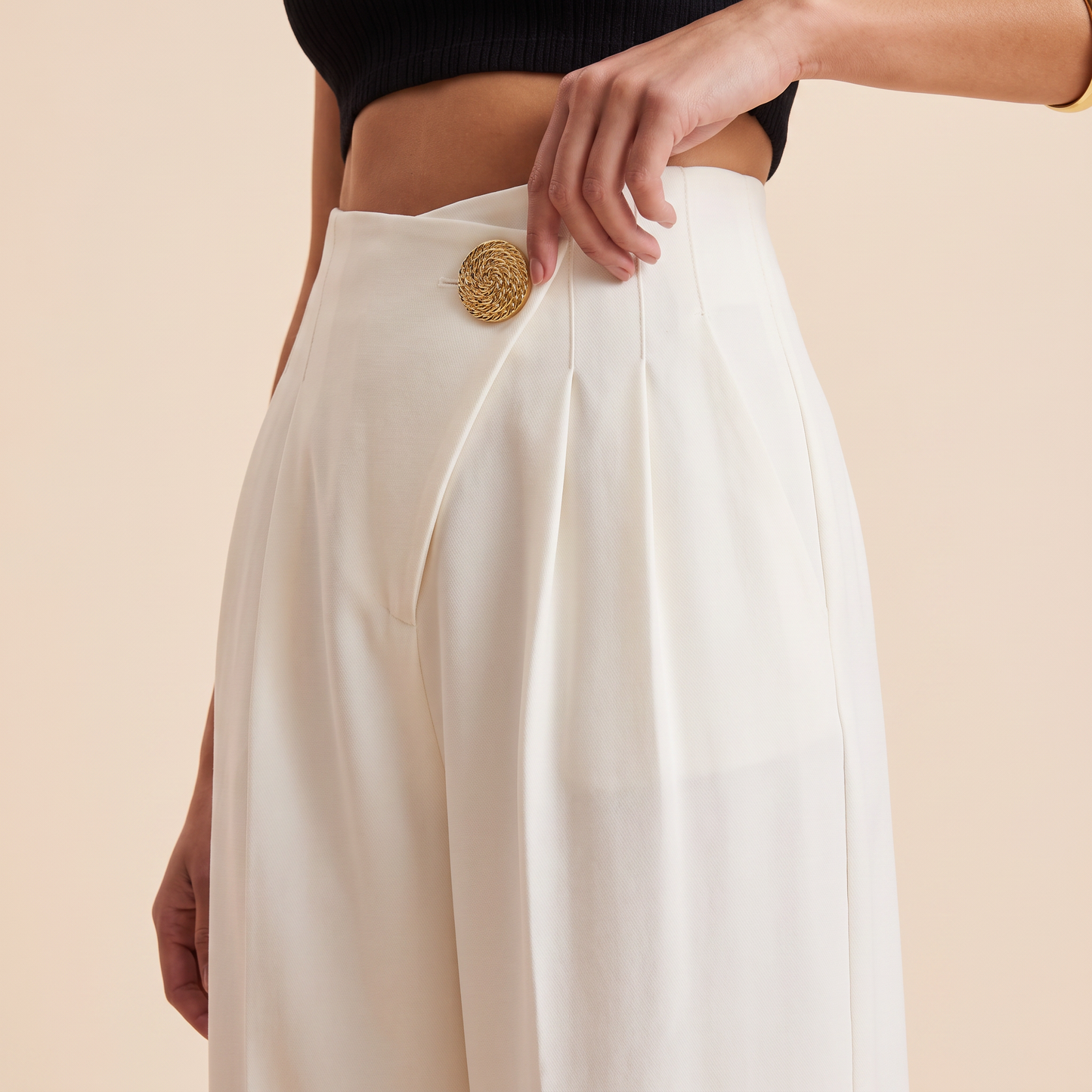 Odette broek met medaillondetail