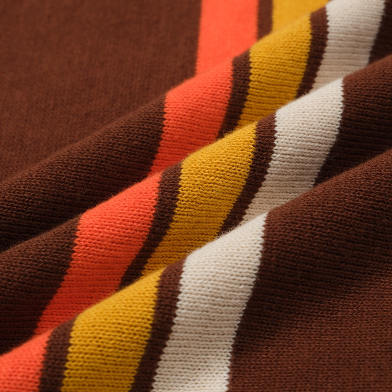 Retro Knit Vertical Stripe Tee – Short Sleeve Crew Neck