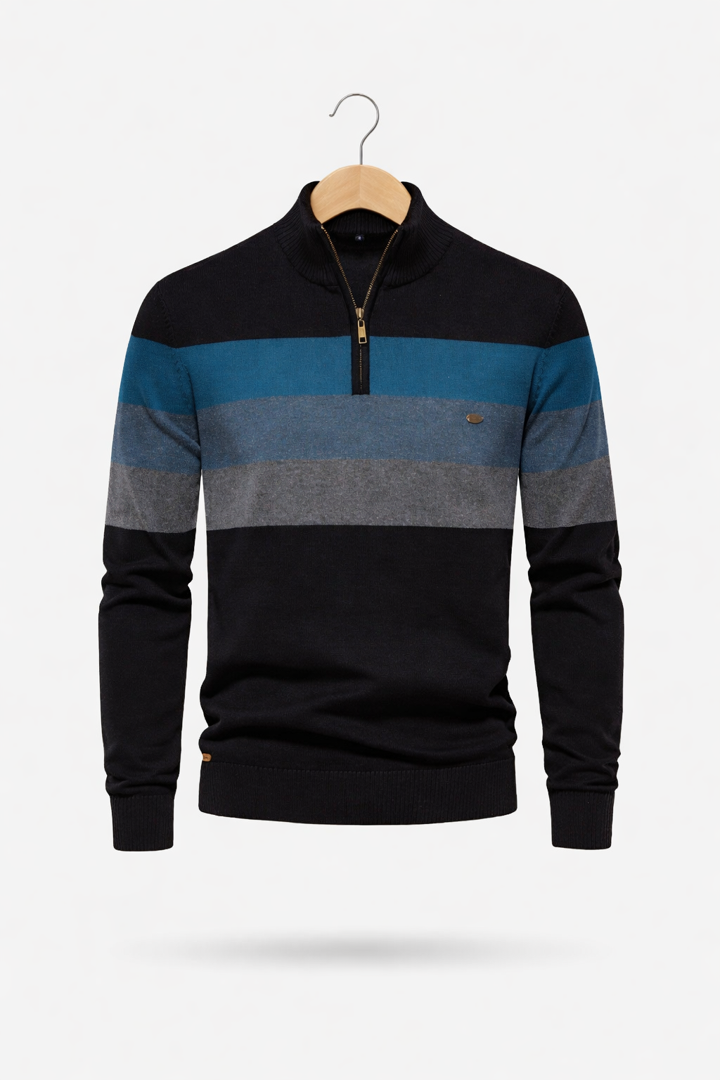 Men’s Striped Quarter Zip Knit Shirt