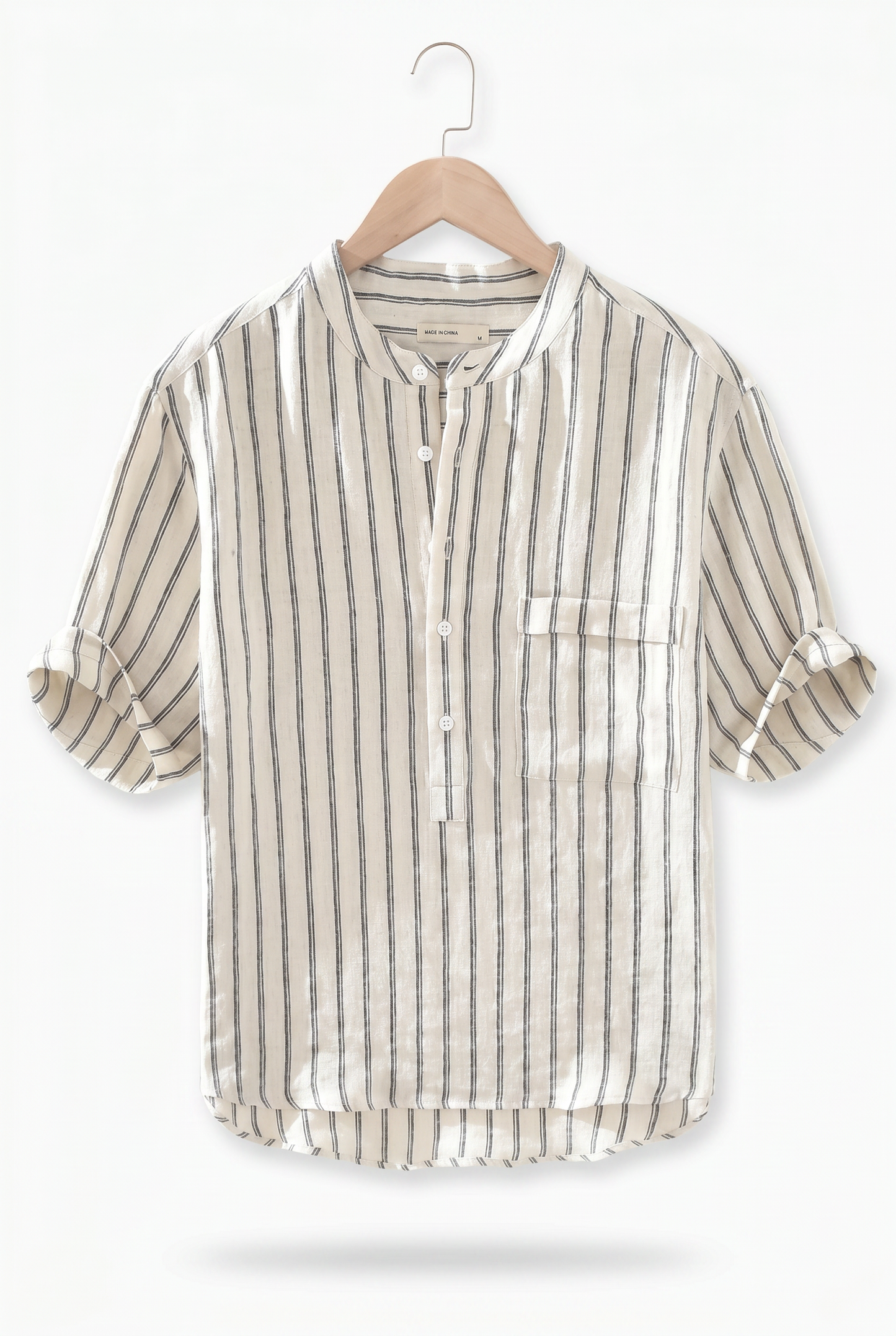Alden Stripe Grand Collar Shirt