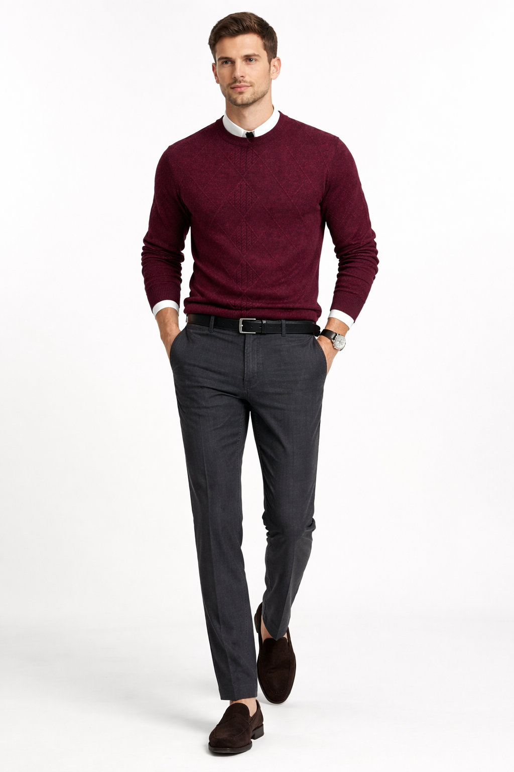 Northvale Diamond Knit Pullover