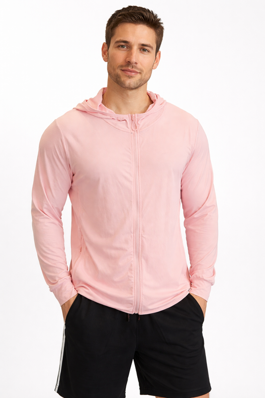 Men’s Zip Training Hoodie Top for Gym and Active Routines