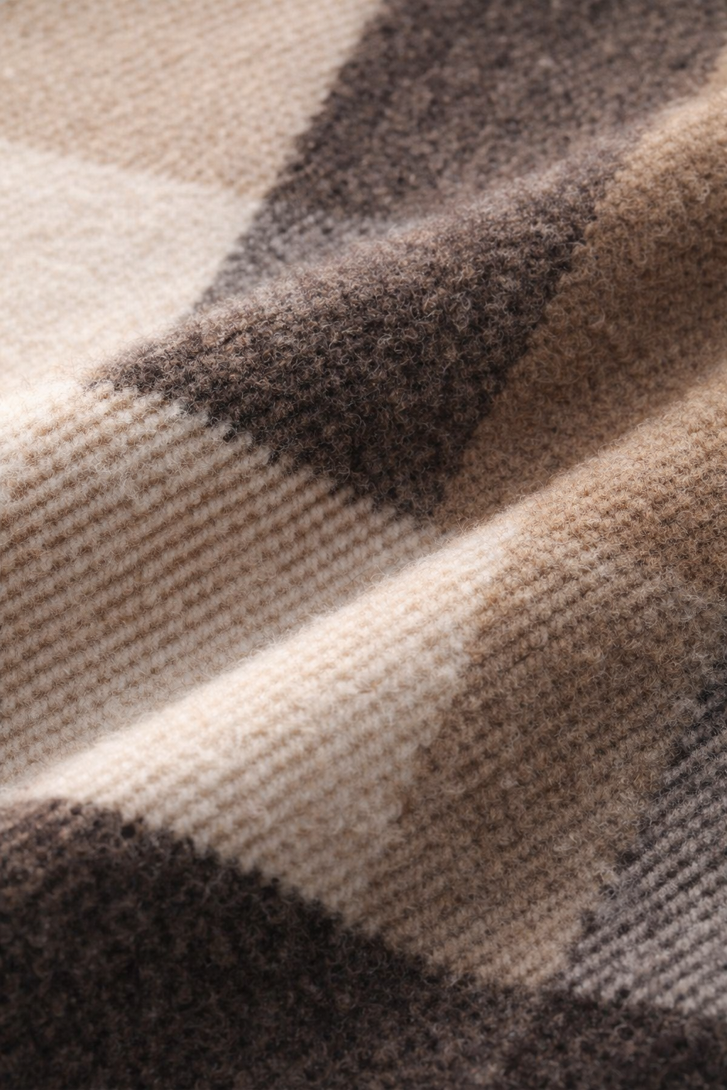 Check Pattern Wool Blend Overshirt Jacket
