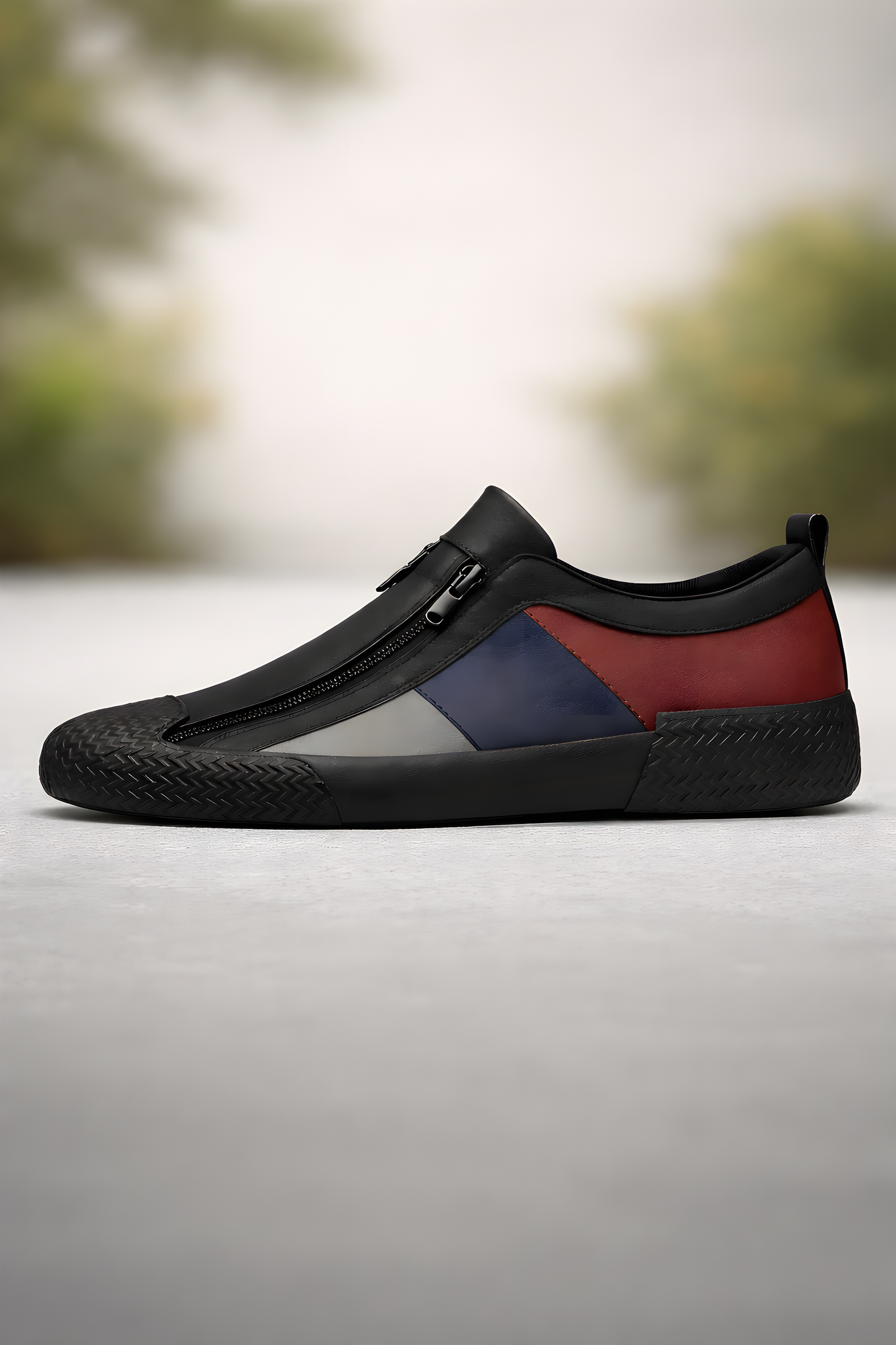 ZipFront Panel Slip-On Sneakers