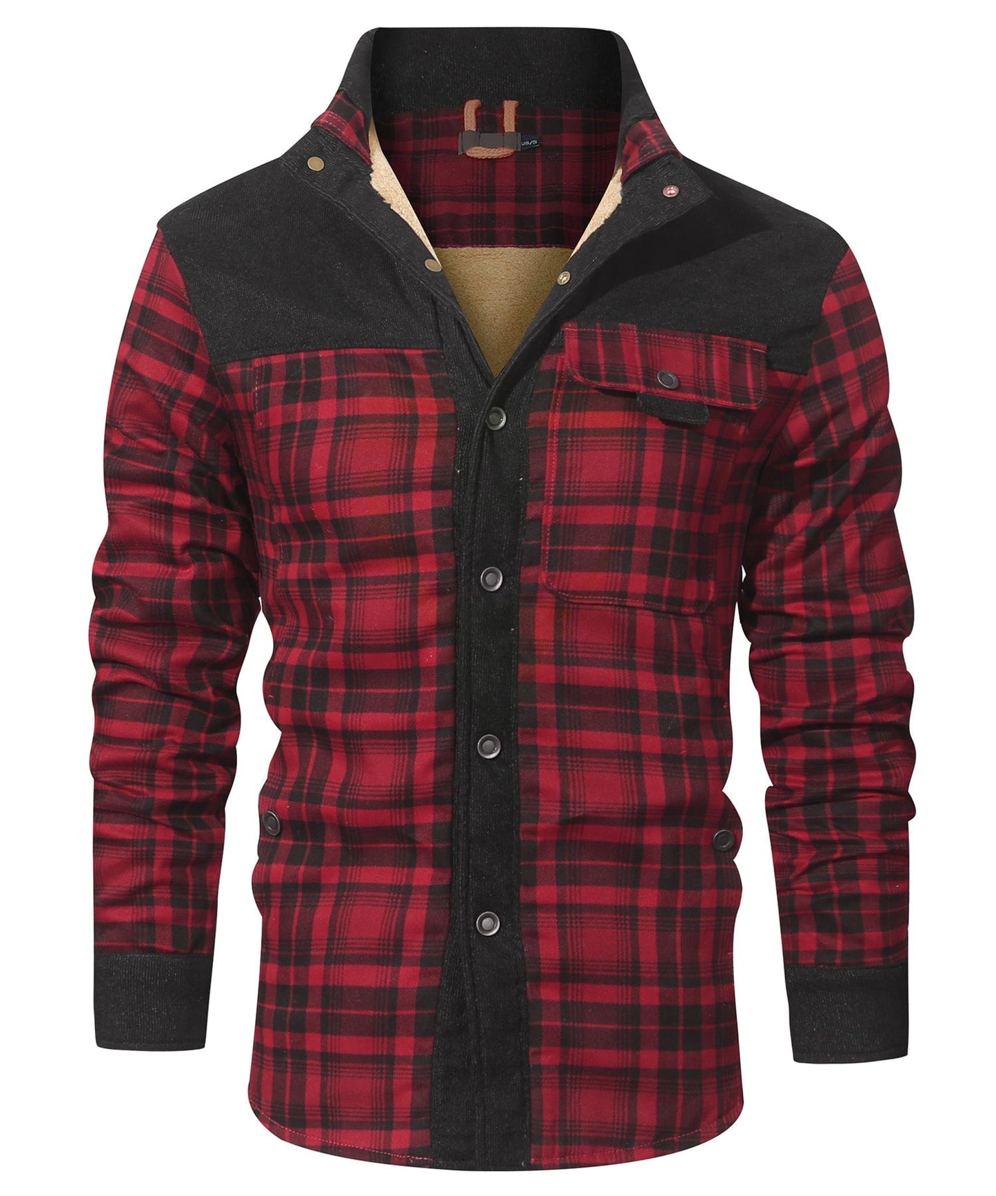 Lined Plaid Shirt Jacket