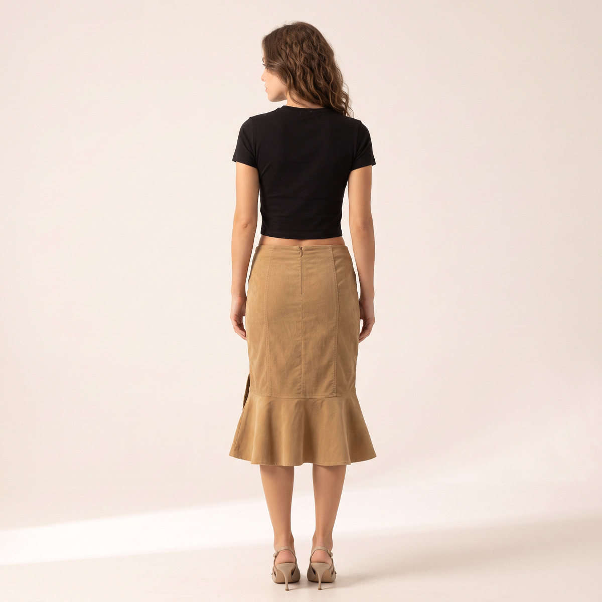 Rosalune Kaki Corduroy Zeemeerminrok