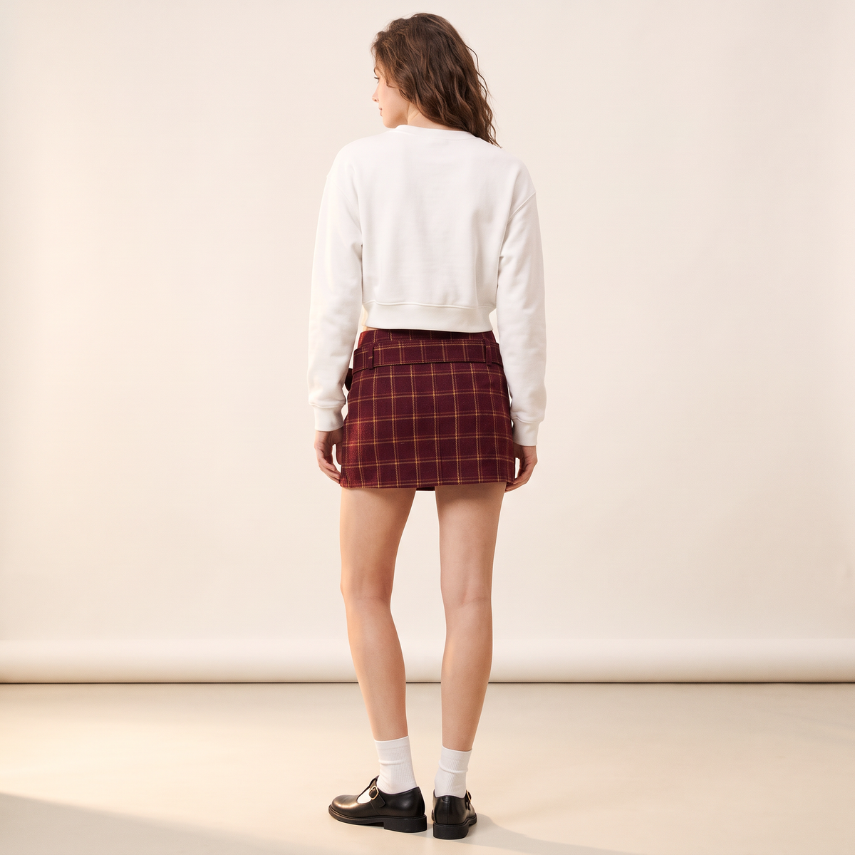 Rosvara rode geruite mini-rok